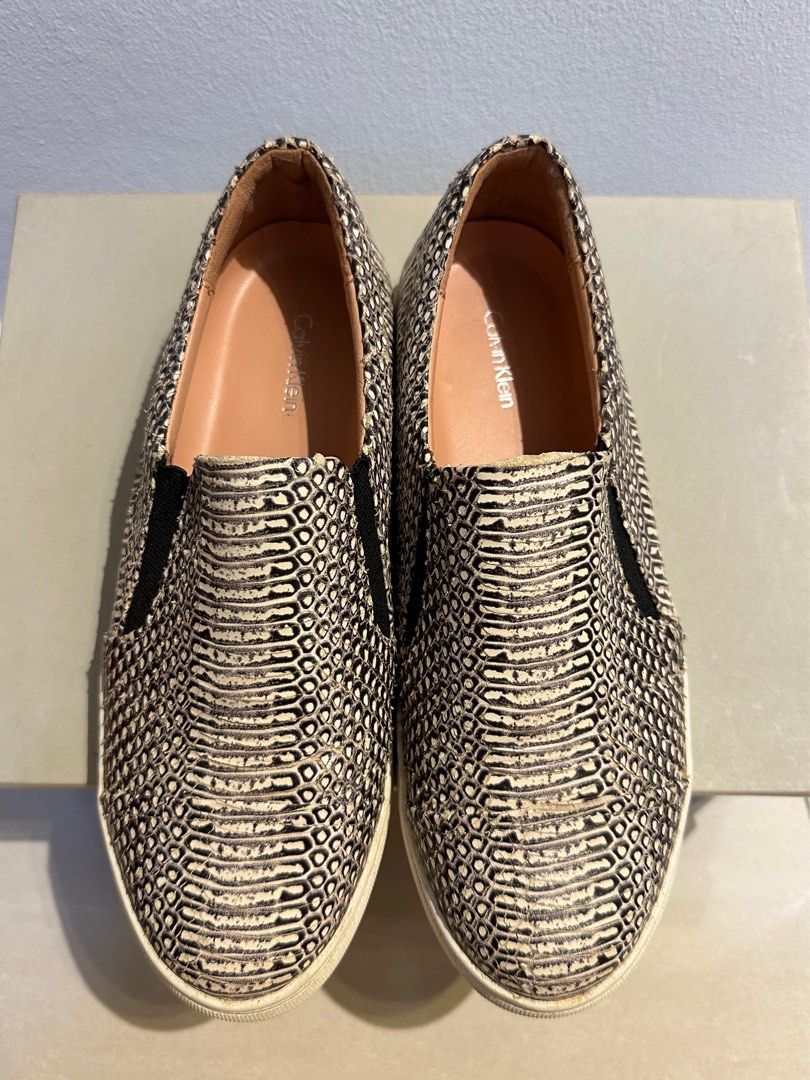 Calvin klein snakeskin flats sale