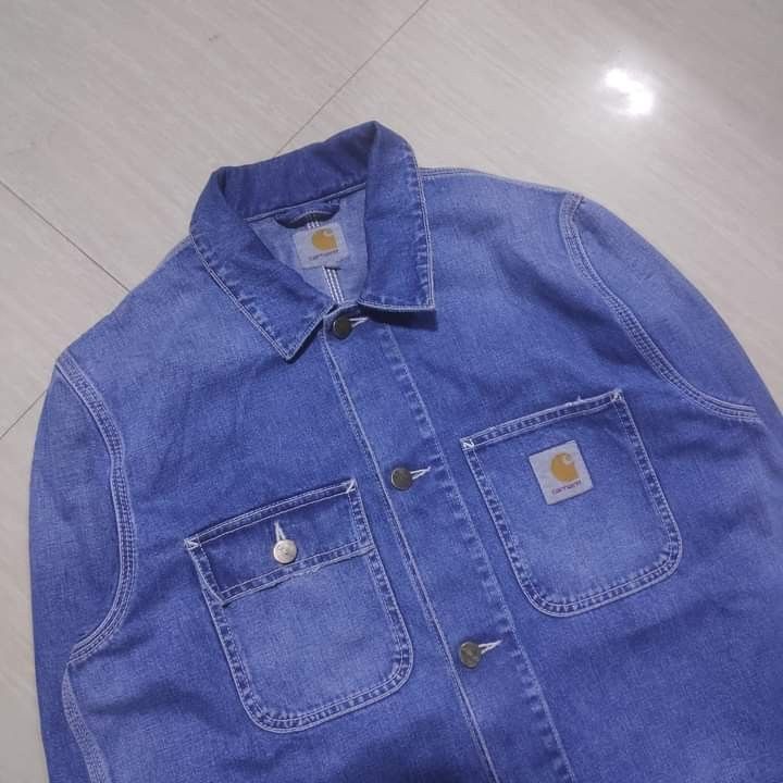 Carhartt wip michigan denim chore coat best sale