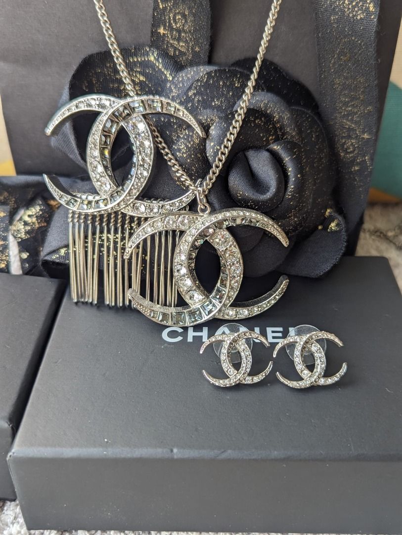 Chanel necklace and earring set shop