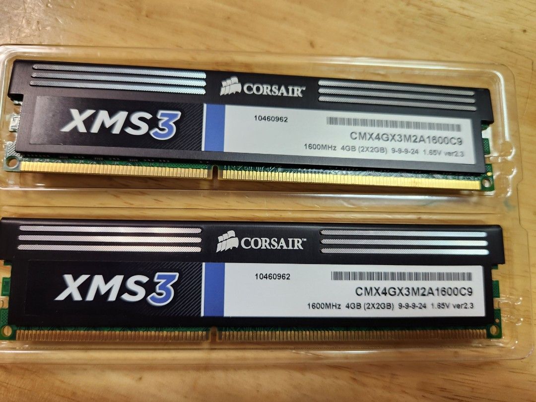 Corsair 4GB Kit 2x2GB CMX4GX3M2A1600C9 Carousell