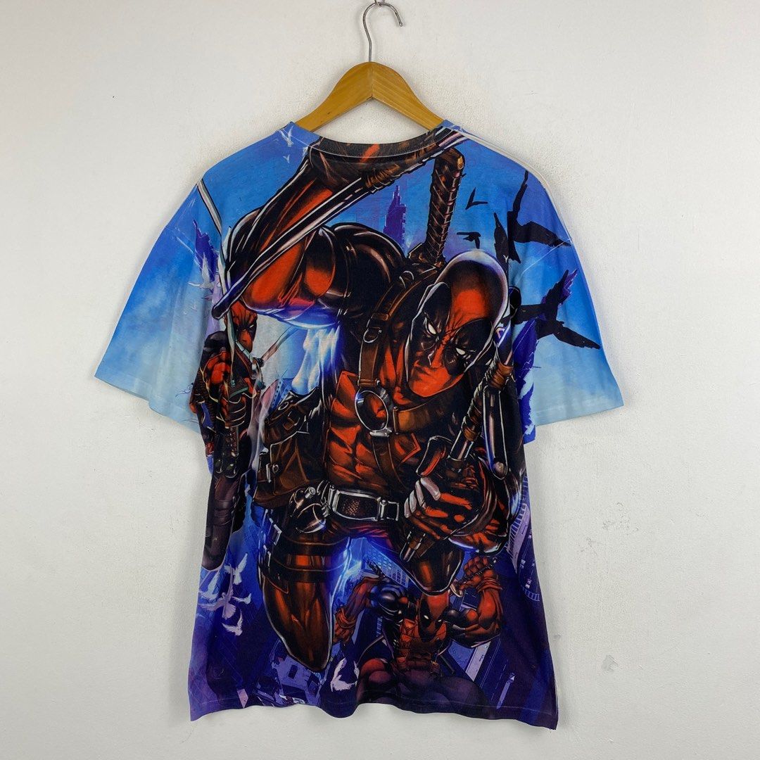 Deadpool Full Print T Shirt Men s Fashion Tops Sets Tshirts Polo Shirts on Carousell