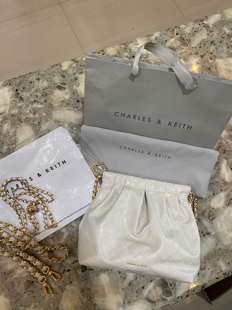 Chain Top Handle Bag White Duo Chain Handle Shoulder Bag Charles