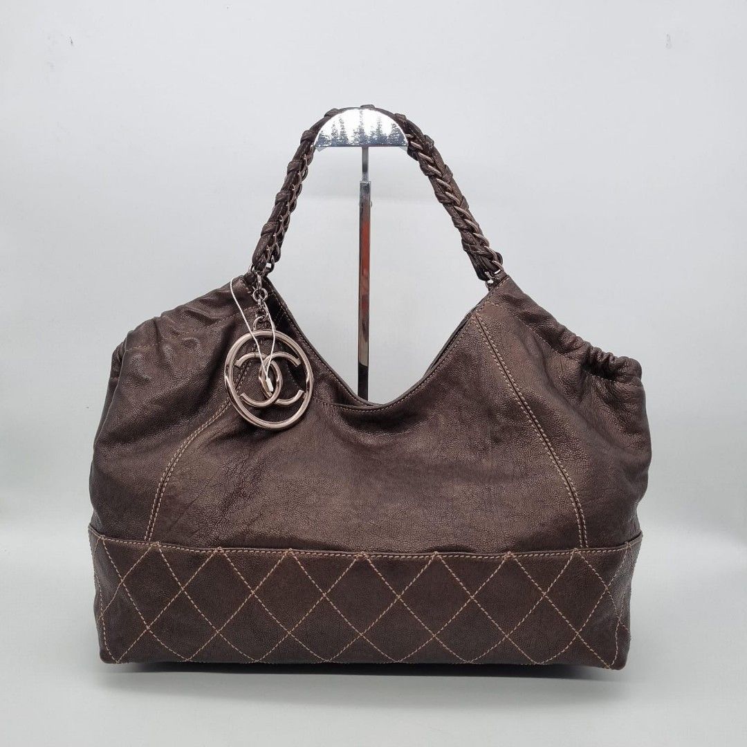 Fast Sale, Preloved, Chanel Cabas Bag Bronze Calfskin #11, size 37 x 17 x  30 cm, With card, holo and boolet, •Nett, •Exclude ongkir 12
