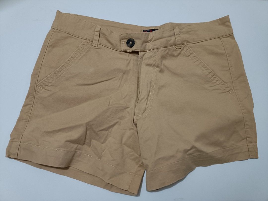 Ripped khaki shorts sales