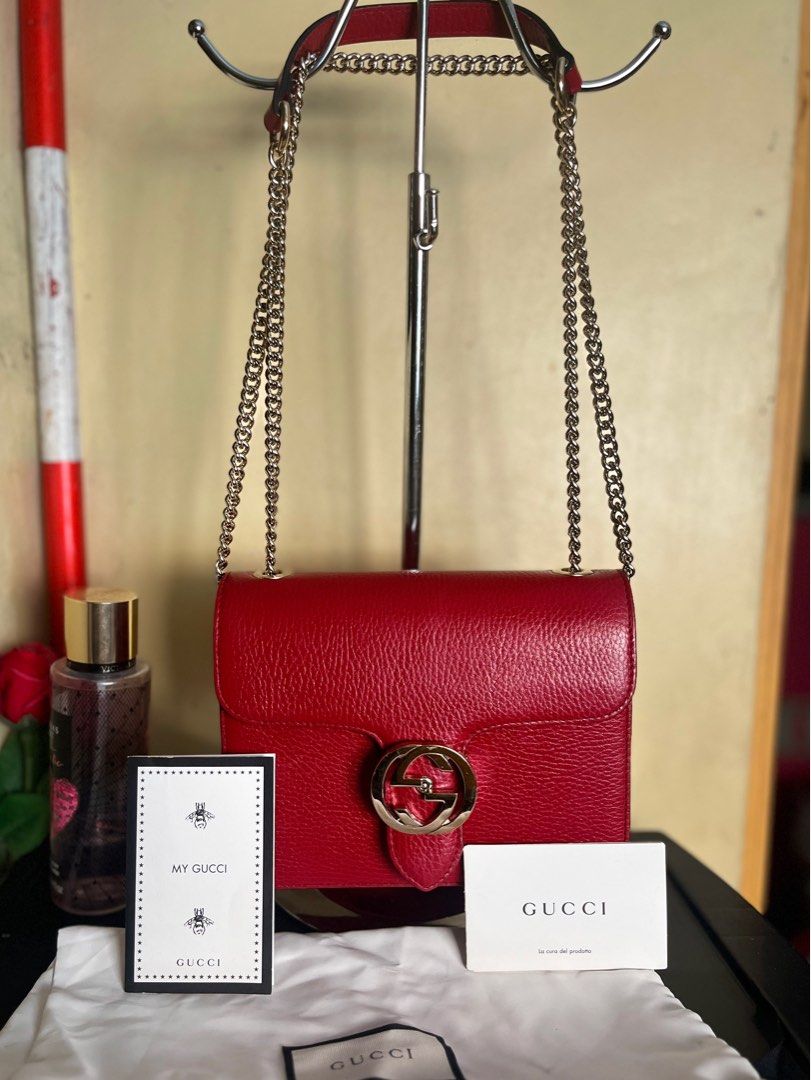 Gucci Interlocking red small Luxury Bags Wallets on Carousell