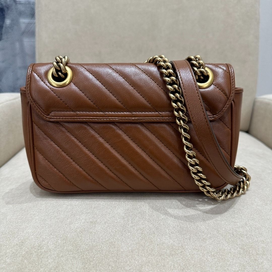 Gucci Marmont Brown Shoulder Bag Women s Fashion Bags Wallets Purses Pouches on Carousell