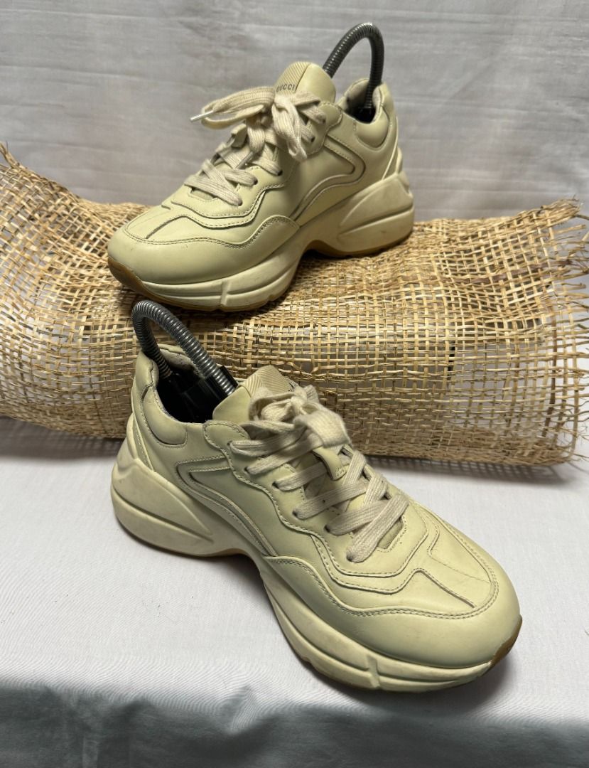 Gucci gold rainbow shoes hot sale
