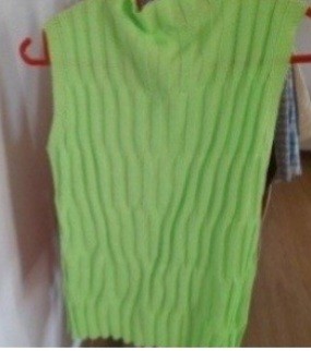 Striped knitwear Women's Slim T-Shirt Korean Style Square Collar Cross