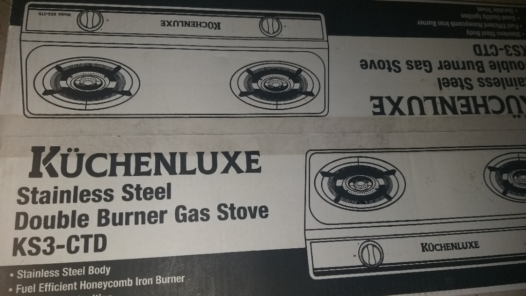 Kuchenluxe Double Burner Gas Stove, TV & Home Appliances, Kitchen