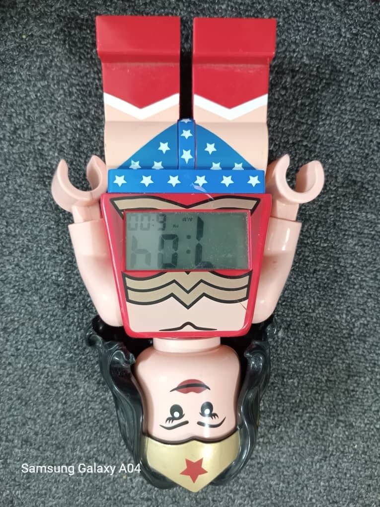LEGO Wonder Woman Digital Display Alarm Clock DC Comics Action Toy