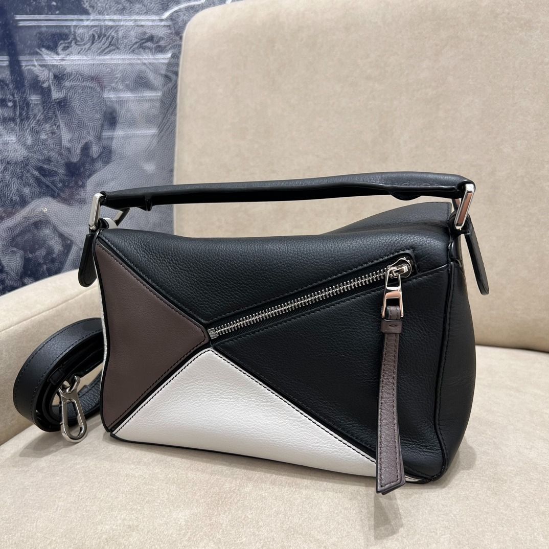 Loewe Puzzle Bag Small Black Taupe Women s Fashion Bags Wallets Cross body Bags on Carousell