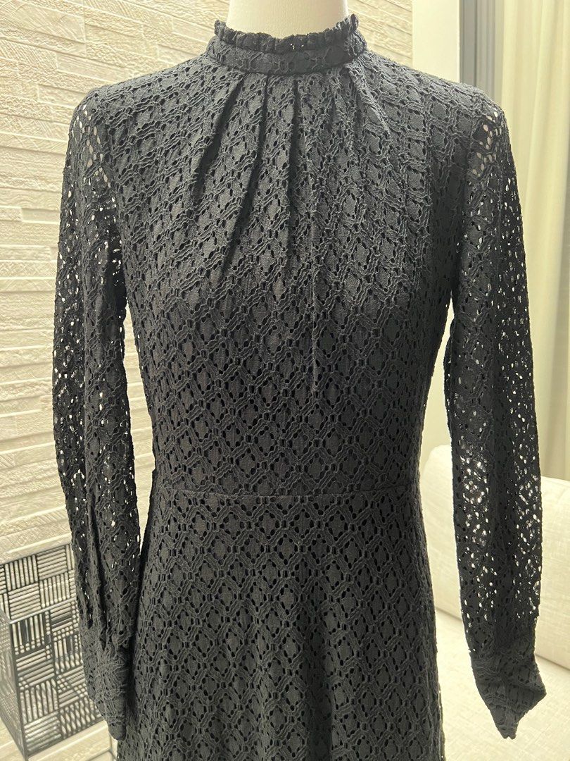 Massimo Dutti Black Lace Dress, Women's Fashion, Dresses & Sets, Dresses on  Carousell