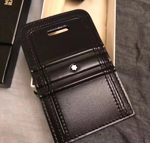Montblanc leather luggage tag