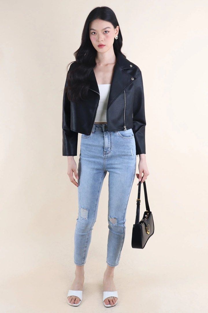 Remy leather blazer online