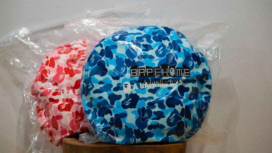 BAPE ABC CAMO CIRCLE FLUFFY BEADS クッション