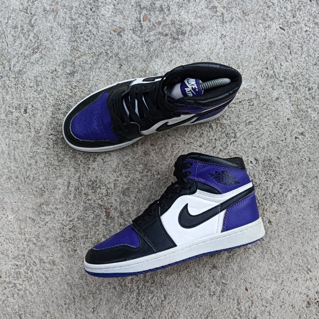 Nike Air Jordan 1 High Retro Court Purple/Black/White (4.5UK 24cm 