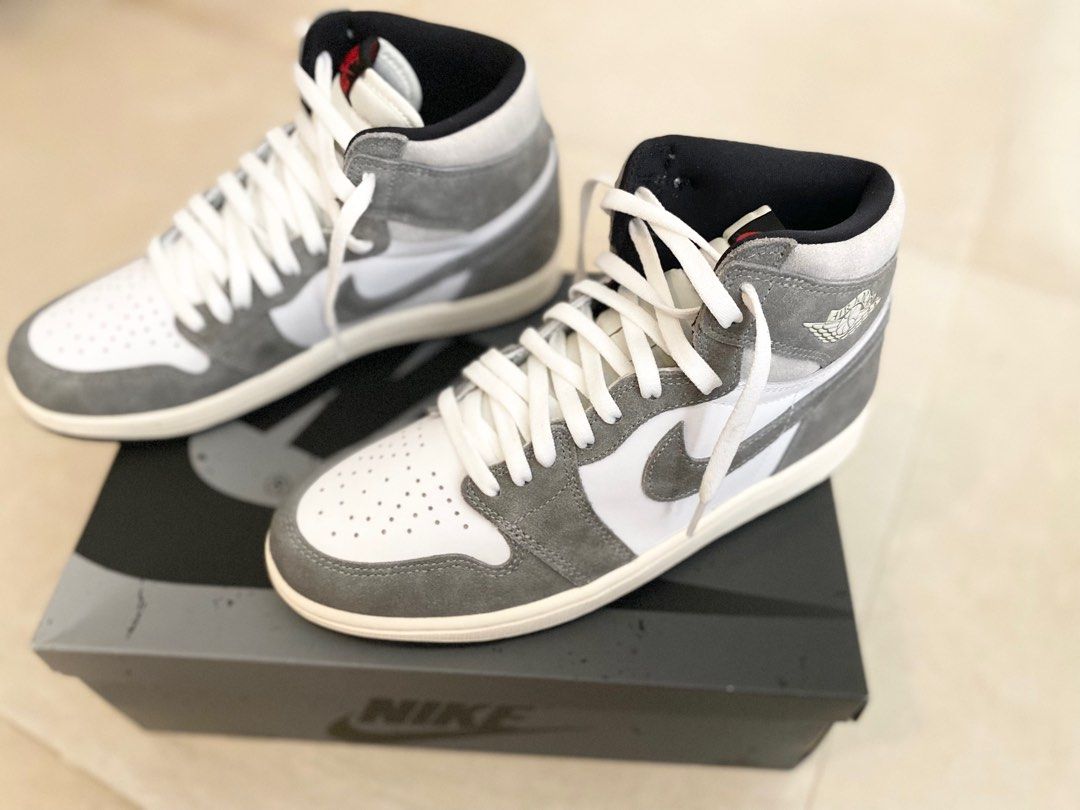 Jordan retro 1 high og grey/black/cream 2025