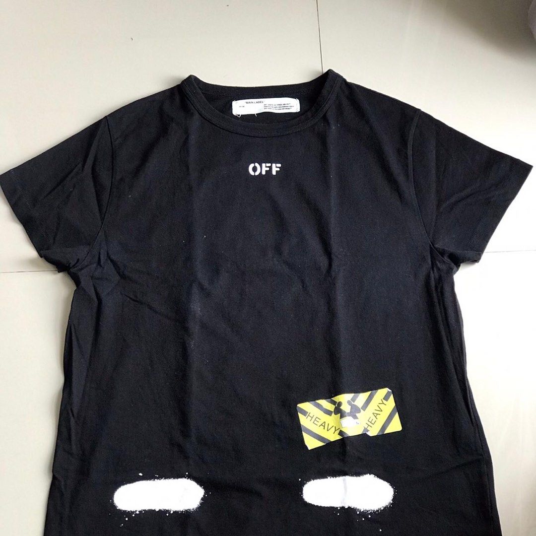 Off white diagonal spray tee outlet