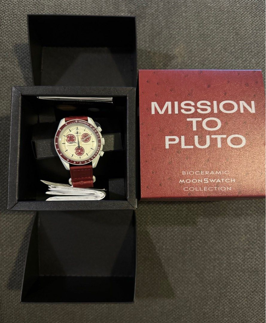 Omega Swatch Mission to Pluto *Special Edition* Ostrich Leather