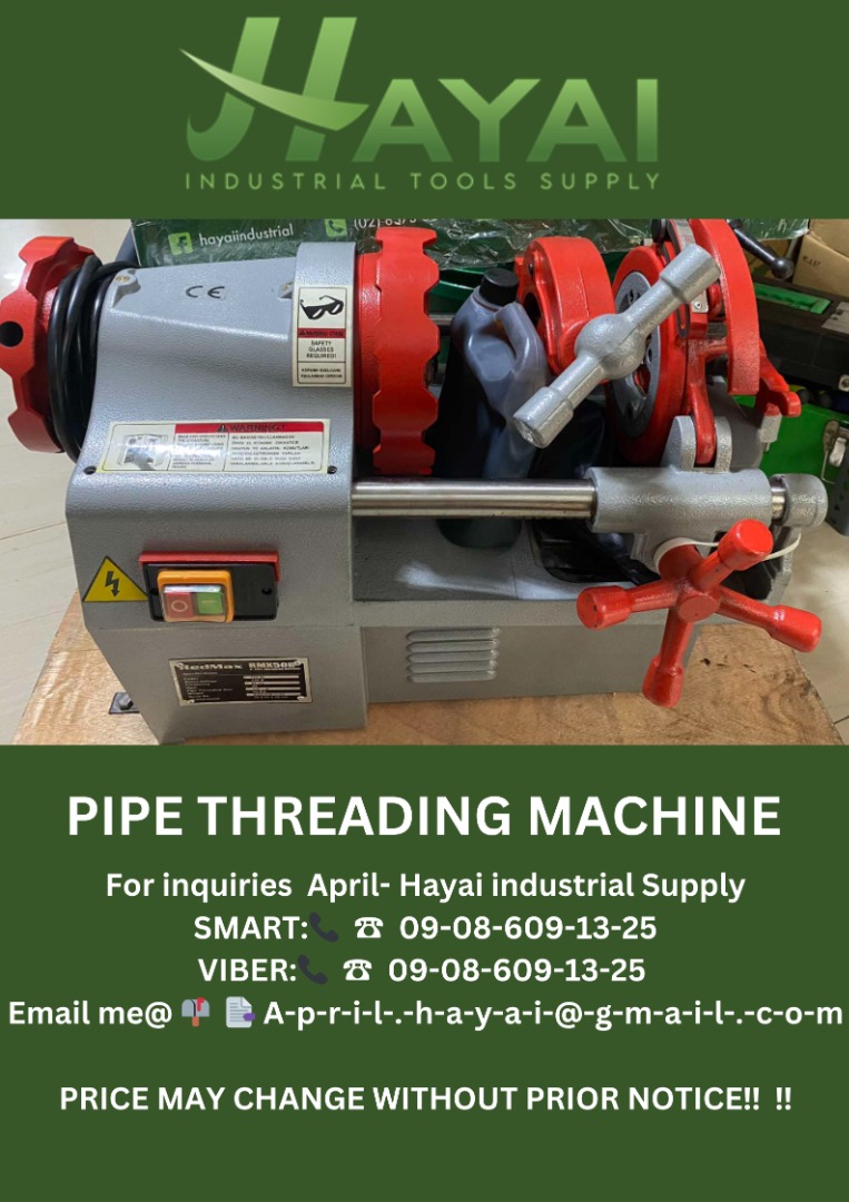 Pipe threading machine, Commercial & Industrial, Construction Tools ...