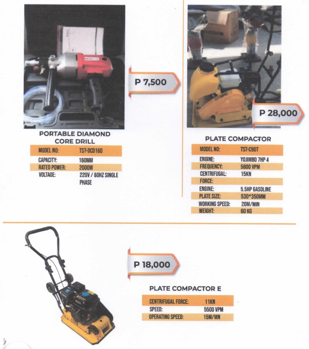 PORTABLE-DIAMOND-CORE-DRILL PLATE-COMPACTOR PLATE-COMPACTOR E ...
