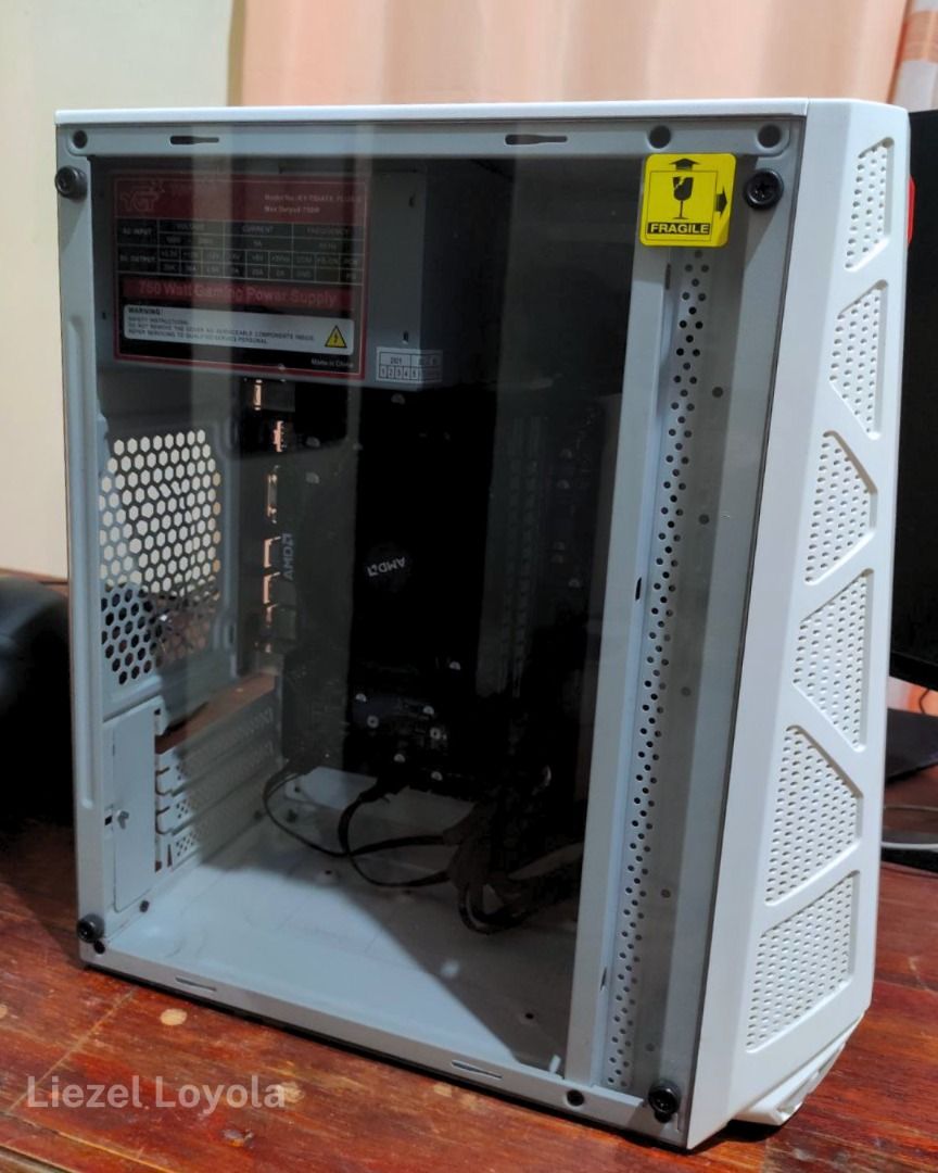 (RUSH) AMD Ryzen 5 Gaming PC 500gb SSD (Category: Desktops) located in Angeles City. Submitted by liezel_declutter (Listing ID 1314727327, Image 1). Description: System unit only. Rush. No issue. Gagamitin na lang. Hindi kasama yung monitor. Specs: AMD Ryzen 5 4600G with Radeon Graphics (12 CPUs) EMX A320 Pro Motherboard 16GB RAM 500GB SSD Storage PSU YGT 750 Watt Inclusions: - System Unit only - Cord plug Good for: - Valorant - Light video editi