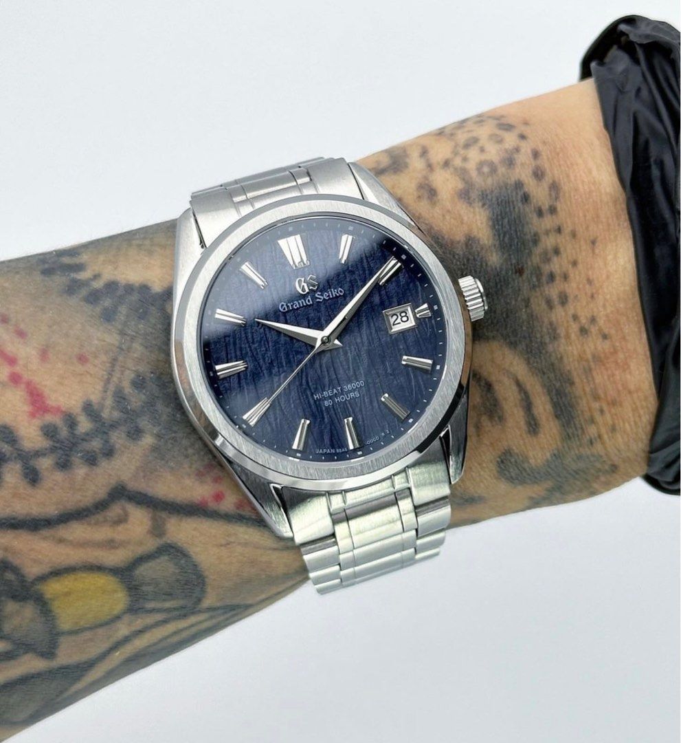 IN STOCK Grand Seiko Birch Dial Mod Blue Men s Fashion Watches Accessories Watches on Carousell