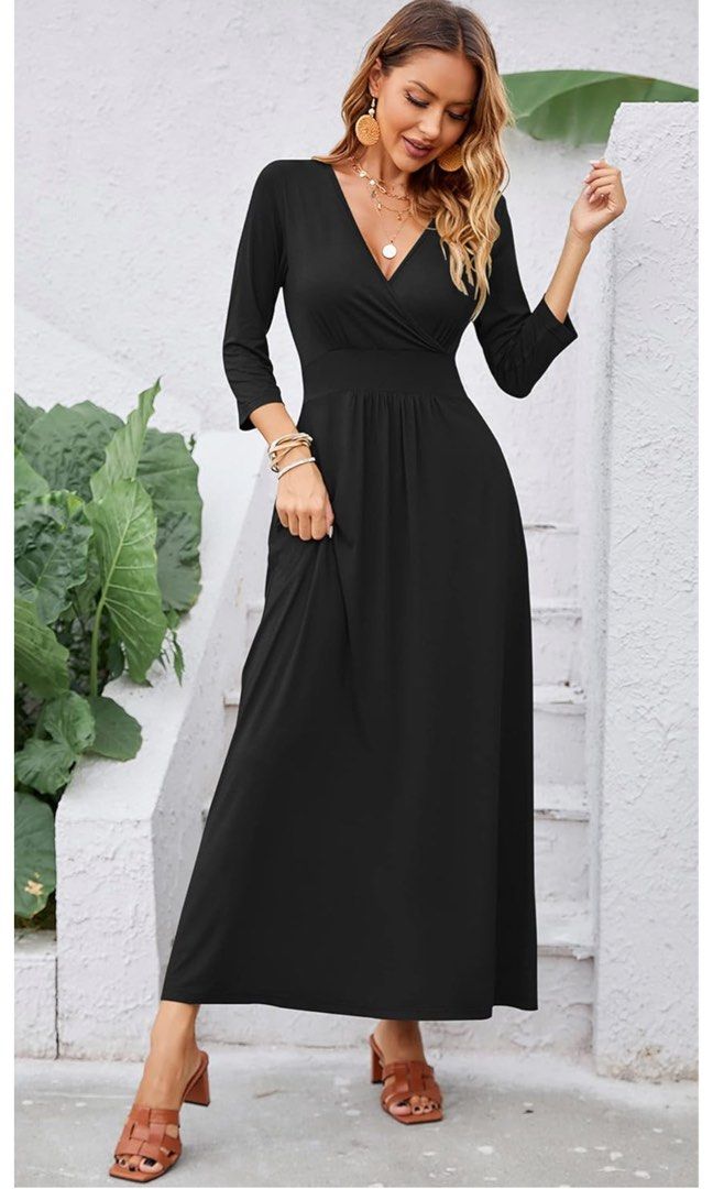 Shein casual long dress(super stretch fabric), Women's Fashion, Dresses &  Sets, Dresses on Carousell