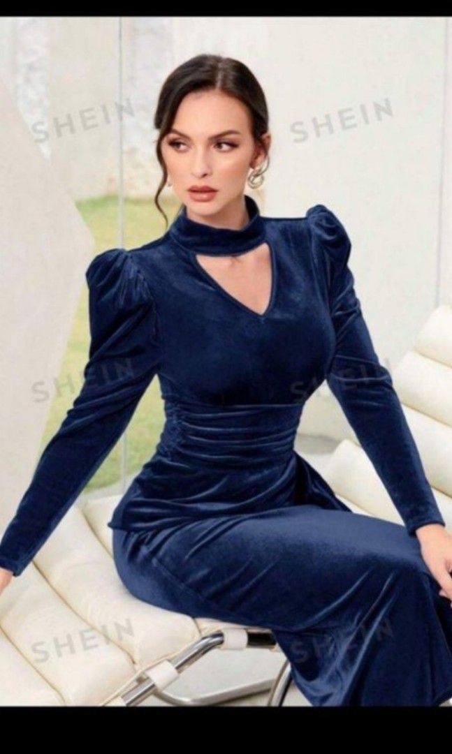 Shein modely navy blue velvet dress, Women's Fashion, Dresses & Sets, Evening dresses & gowns on Carousell Shein modely navy blue velvet dress, Women's Fashion, Dresses & Sets, Evening dresses & gowns on Carousell