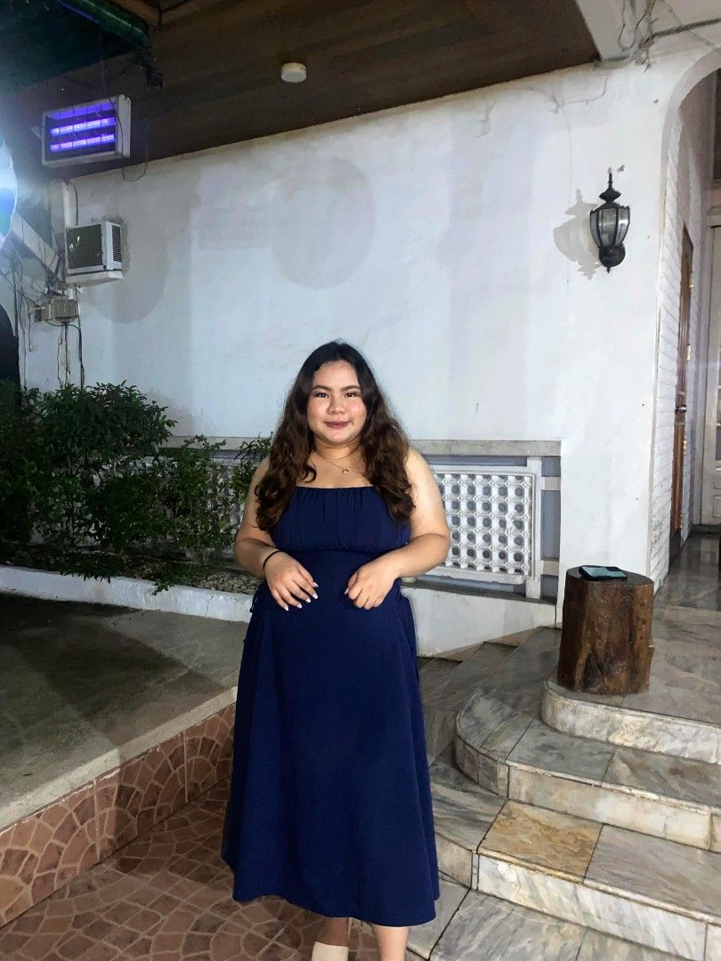 SHEIN NAVY BLUE LONG SUMMER DRESS (1XL), Women's Fashion, Dresses & Sets,  Dresses on Carousell