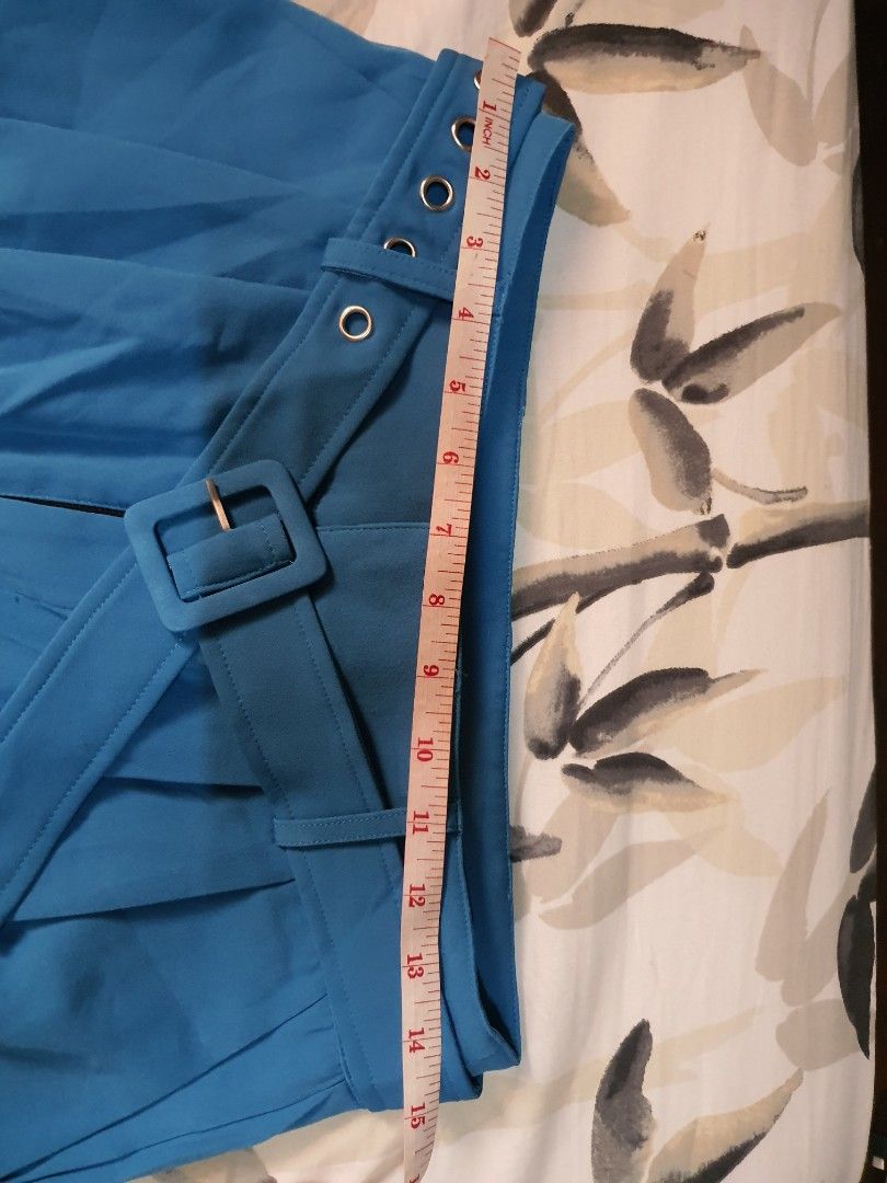 Shein Royal Blue Belted Bottoms (Category: Other Bottoms) located in Manila. Submitted by mane_13 (Listing ID 1314629056, Image 3). Description: RFS: Does not fit me anymore Details of sizes are on the pictures.