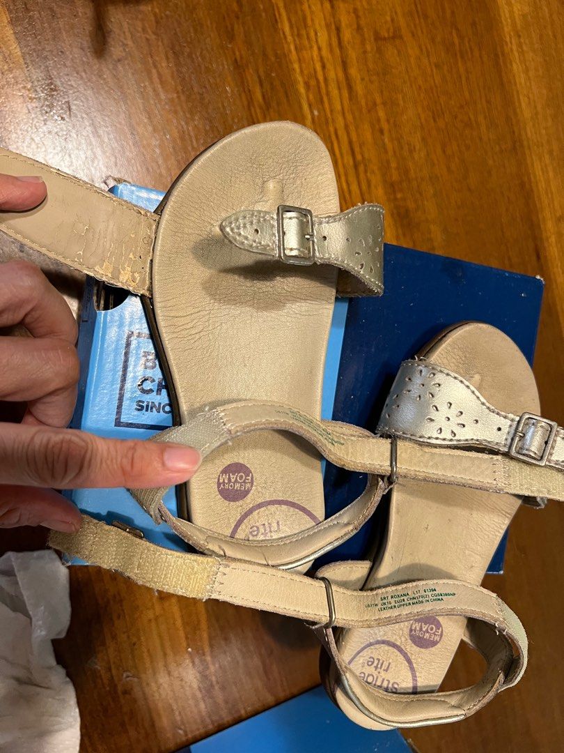 Stride rite roxana silver sandals 11W Babies Kids Babies Kids Fashion on Carousell