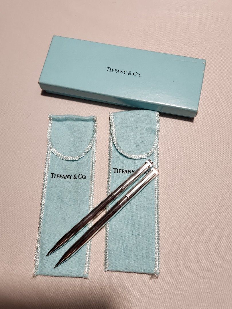 Tiffany silver T clip pen and pencil set Luxury Accessories on Carousell