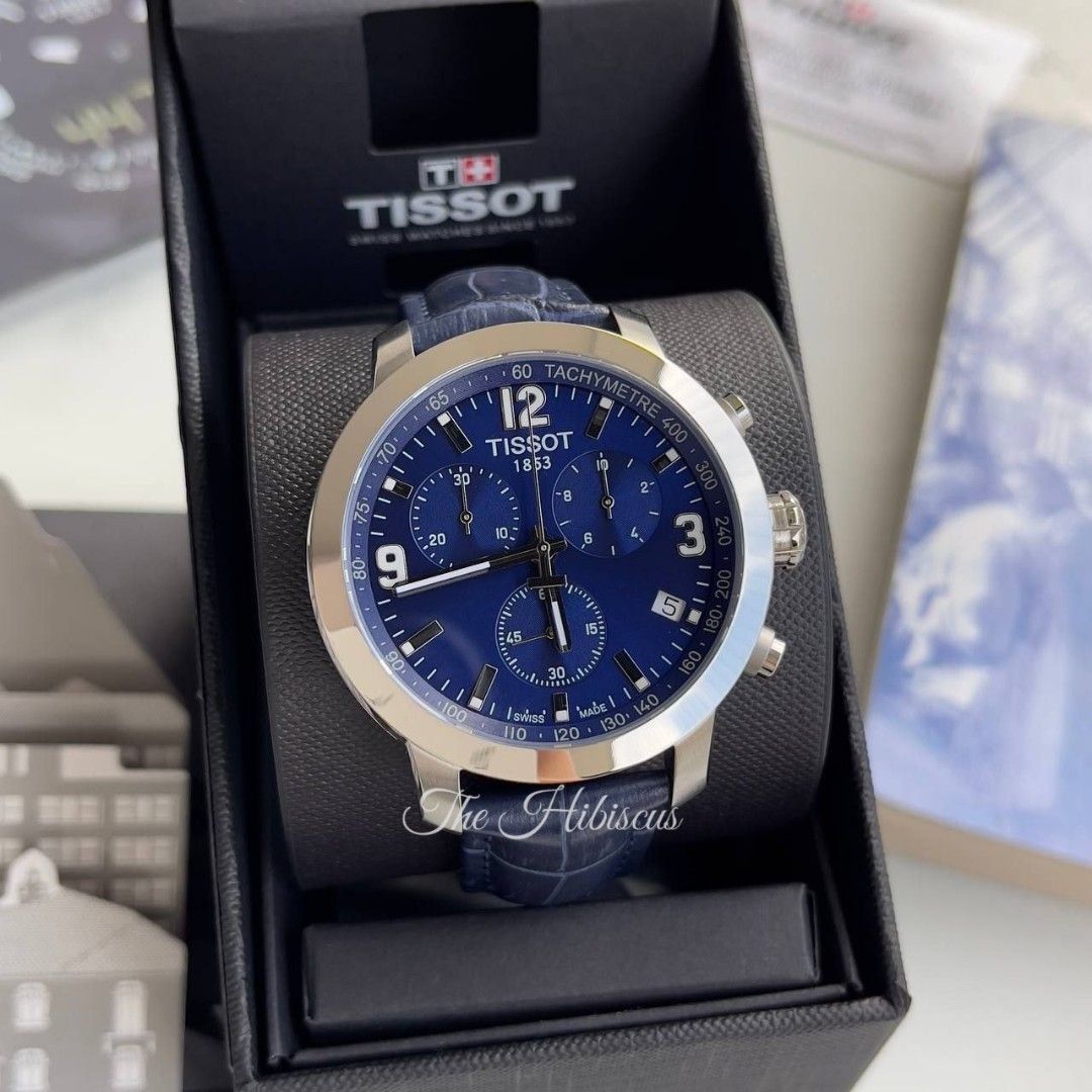 Tissot prc 200 blue leather on sale