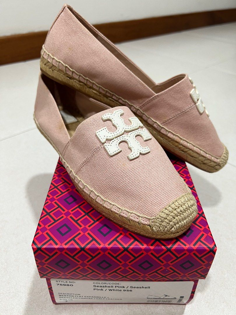 Tory burch espadrilles seashell pink 2025
