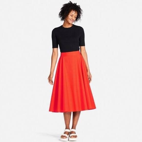 UNIQLO CIRCULAR SKIRT (Category: Skirts) located in San Fernando. Submitted by ks.clothing (Listing ID 1314725103, Image 2). Description: For Sale🌷💯 —Quality:10/10 —Like New quality✨ —Size: Small on tag (please see photo for exact measurement) 📍Location: Pampanga 💰Payment first thru gcash or paymaya 🚚 Shipping thru JNT only! ❣️Please manage your expectation since all items are thrifted. ❣️Color may vary due to lighting. ❣️Can haggle but for 