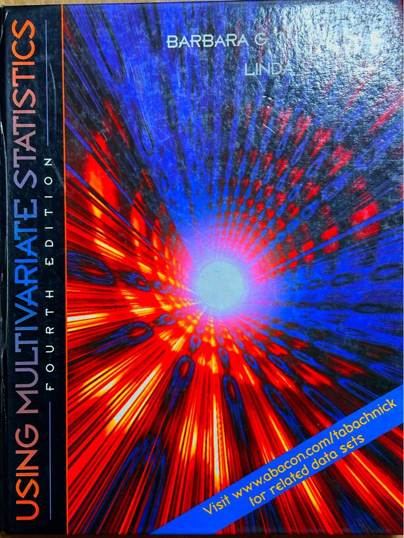 Using multivariate statistics (Category: Textbooks) located in Singapore. Submitted by amanda1988 (Listing ID 1314642986, Image 1). Description: By Barbara G. Tabachnick & Linda S. Fidell.
