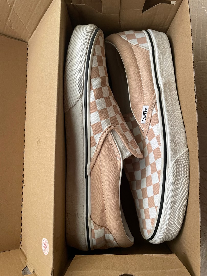 Checkerboard slip on vans frappe deals