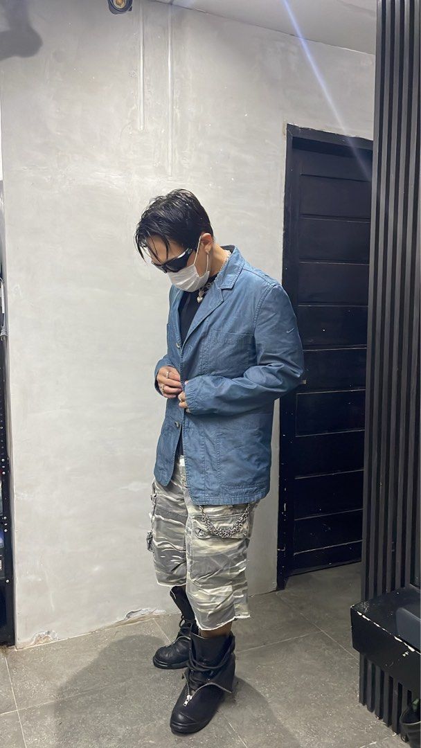 Vintage Nike Chore Military Jacket (Category: Coats, Jackets and Outerwear) located in Manila. Submitted by allinthiswall (Listing ID 1314741801, Image 2). Description: #nike military blue chore jacket in xl,. polyerster inside linings., versatile sturdy sh*t measures 22’ inches pit buttoned in 31’ inch lenght.. big front militaria pockets for compartment,, subtle office chiq #allinthiswall 🦋⚡️ #army#military#goa#kmrii#lgb#legrandbleu#ovo#.