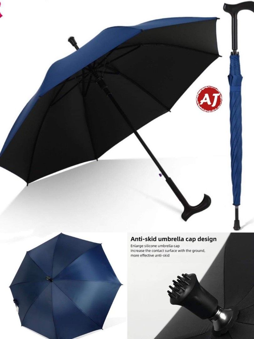 Walking stick umbrella (Category: Umbrellas) located in Mandaluyong City. Submitted by shopmla (Listing ID 1314634285, Image 2). Description: Walking stick umbrella Php 180. Windproof Blue Black.