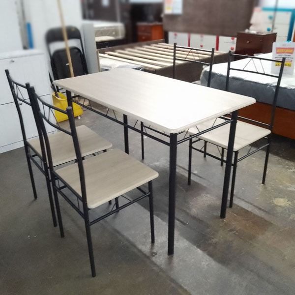 Walnut Dining Table Set 4 Seater Walnut (Category: Tables & Sets) located in Paranaque City. Submitted by ivy69425 (Listing ID 1314652824, Image 1). Description: Brand: Walnut Model: SS-025 Condition: New/With Box Material: Steel/Wood Dimension: 111X60X75Cm.