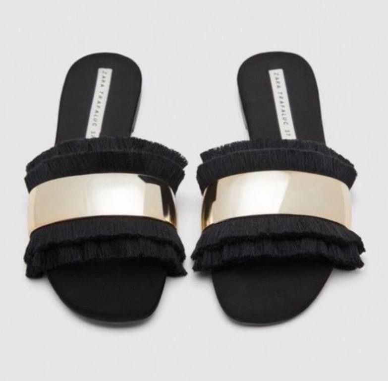 Zara fringe slides top