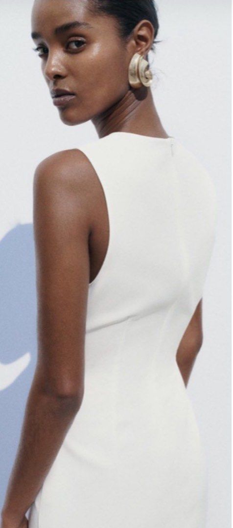 ZARA Gathered Short Dress White Graduation ROM etc. Women s Fashion Dresses Sets Dresses on Carousell