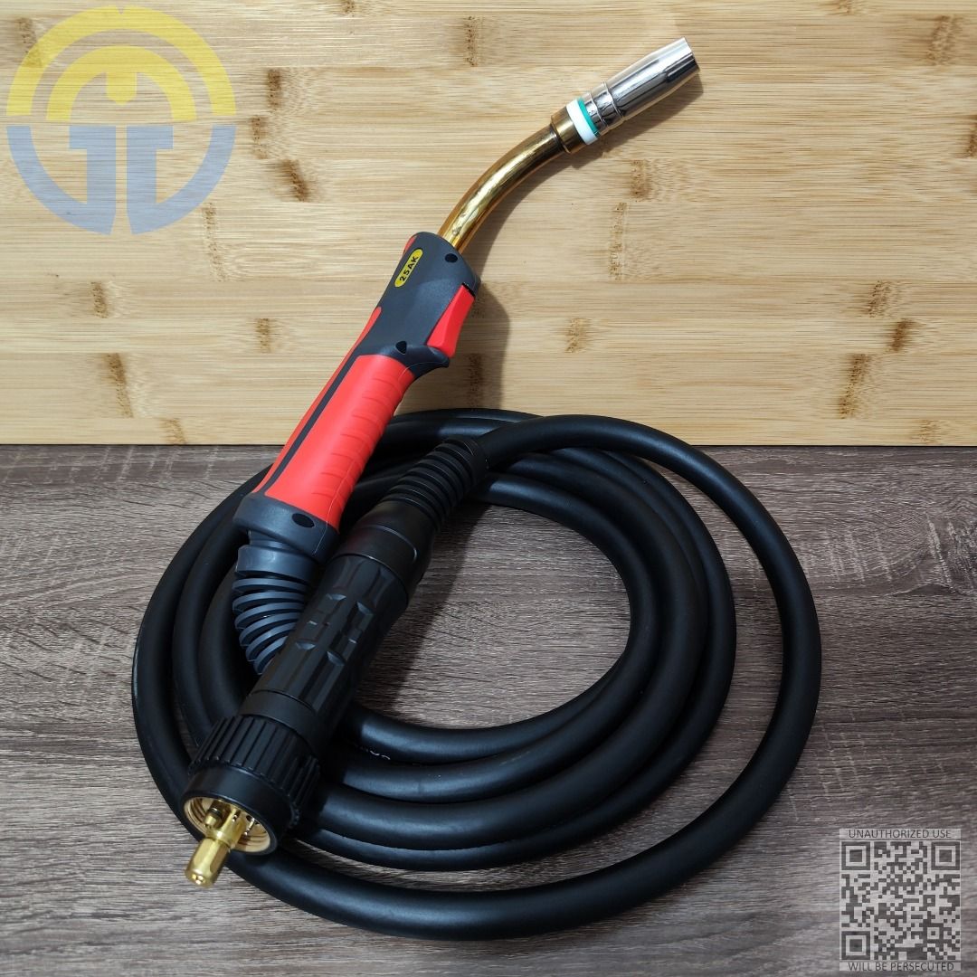 25AK MIG Welding Torch Air Cooled 5M (Category: Construction Tools & Equipment) located in Mandaluyong City. Submitted by gavz6488 (Listing ID 1314860123, Image 1). Description: Air cooled MIG Welding torch. Current rating is 230A and running at 60 percent duty cycle. Fits in 0.8 to 1.2 mm diameter wire spool. Rubber torch with high insulating property. Flexible torch suitable for all types of welder as it is comfortable to be used. ISO 9001, CE,