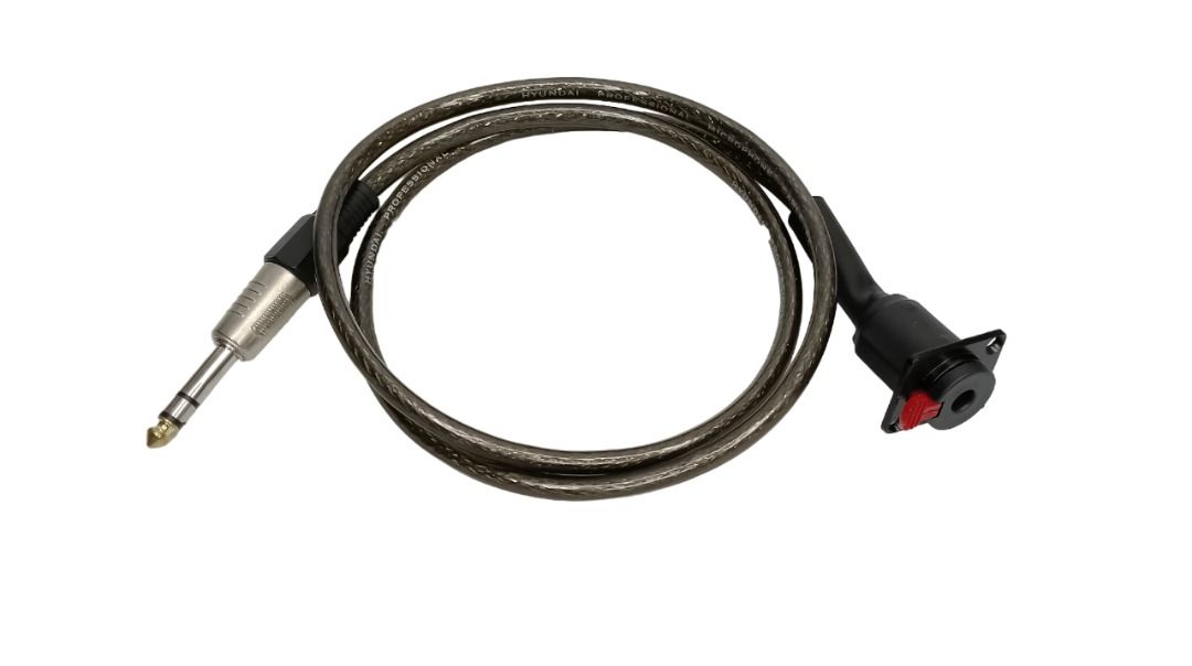 6.35mm MALE PL55 TRS STEREO to PL55 FEMALE CHASSIS, BEST FOR MICROPHONE ...