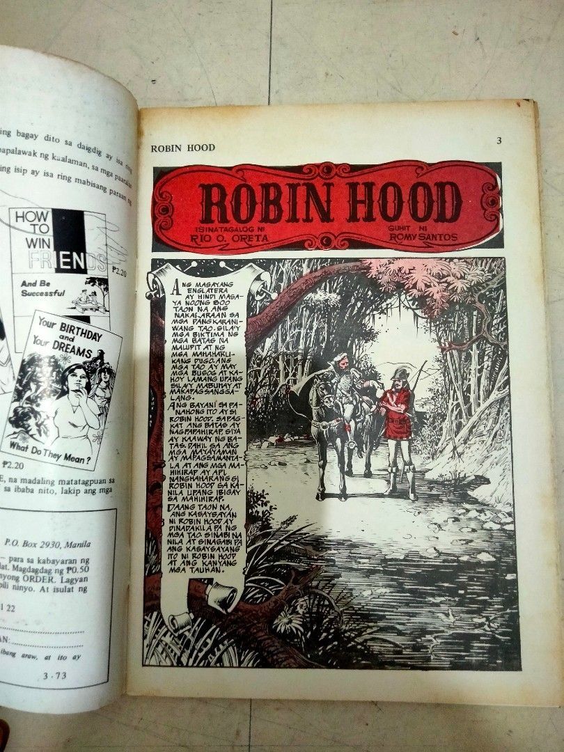 70's Tagalog Komiks Famous Classics Illustrated - Robinhood (Collector ...