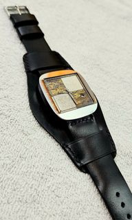 咕臣形,鏡面,大三針,自動,真牛仔皮帶錶64234667148290110