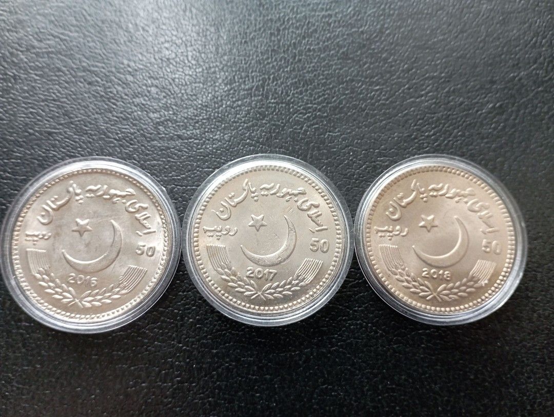 全新巴基斯坦50R 紀念幣$38/個, 興趣及遊戲, 收藏品及紀念品, 錢幣- Carousell