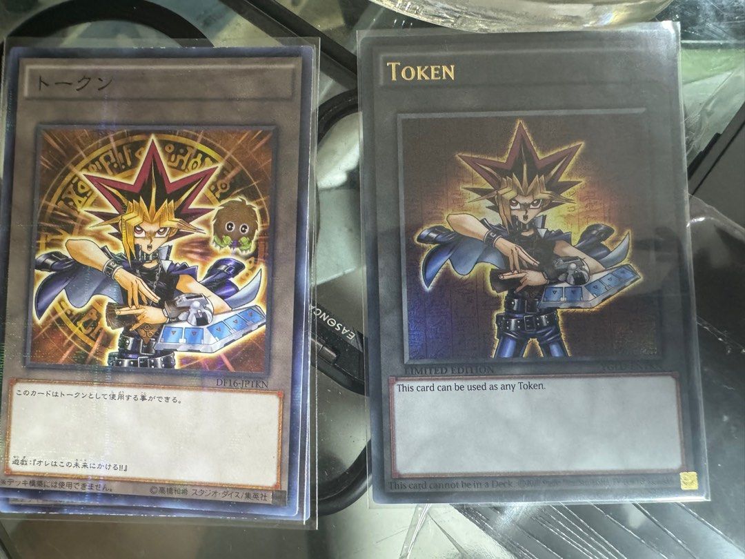 遊戲王卡法老王暗遊戲衍生物token 兩款（日文版+英文版）, 興趣及遊戲, 玩具& 遊戲類- Carousell