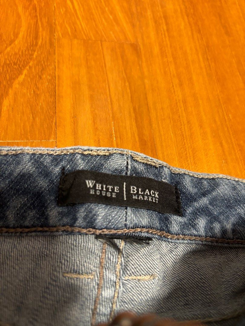 White house black market denim shorts best sale